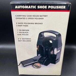 Vintage 90s Claybrooke Automatic 2 Speed Shoe Polisher w/ Organizer Case VTG